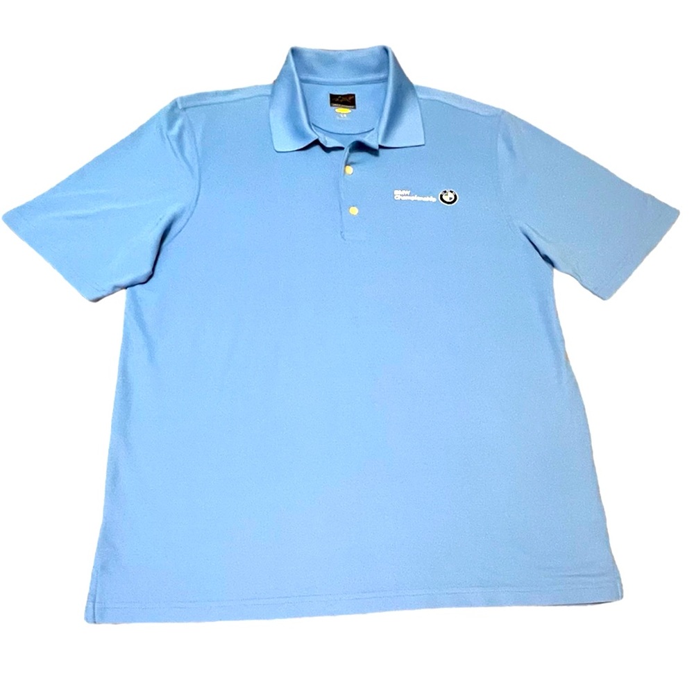 Greg Norman Dri-Fit Athletic Polo Shirt XL Men’s BMW Championship Light Blue